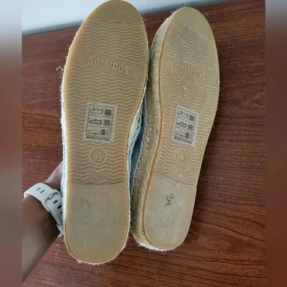 Soludos Lemon Platform Smoking Slipper Espadrilles(9.5)